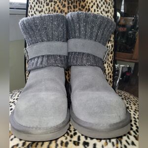 Ugg Gray Sweater Top Boots. Worn Only Few Times